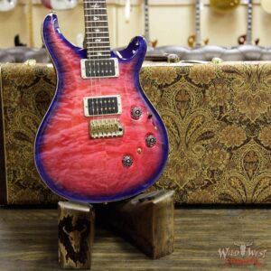 PRS Wood Library Artist Package Quilt Top P24 Custom 24 Piezo Brazilian Rosewood Board Bonnie Pink Blue Burst - Image 9