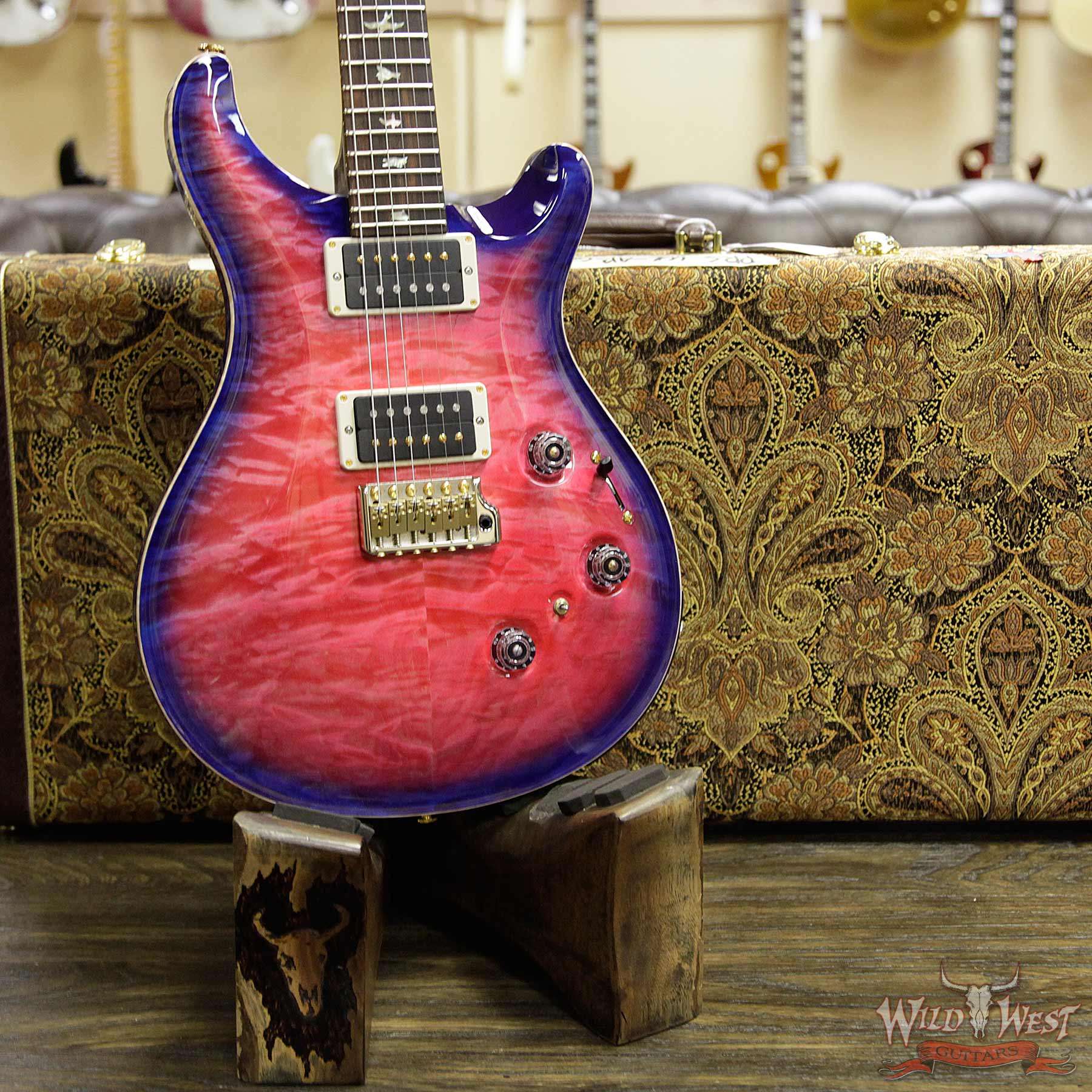 prs-wlap-p24-275182-d2__wwg.jpg PRS Wood Library Artist Package Quilt Top P24 Custom 24 Piezo Brazilian Rosewood Board Bonnie Pink Blue Burst - Image 9