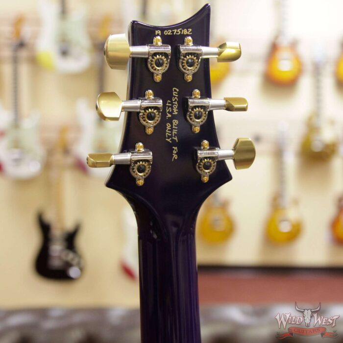 PRS Wood Library Artist Package Quilt Top P24 Custom 24 Piezo Brazilian Rosewood Board Bonnie Pink Blue Burst - Image 11