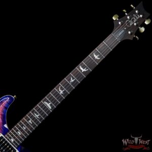 PRS Wood Library Artist Package Quilt Top P24 Custom 24 Piezo Brazilian Rosewood Board Bonnie Pink Blue Burst - Image 6