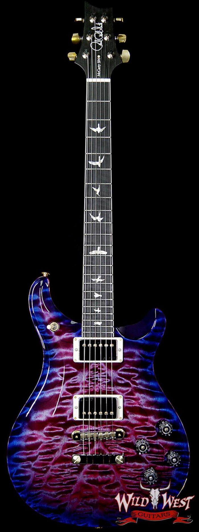 PRS Wood Library Artist Package McCarty 594 Quilt Maple Top Ebony Fretboard Violet Blue Burst - Image 1
