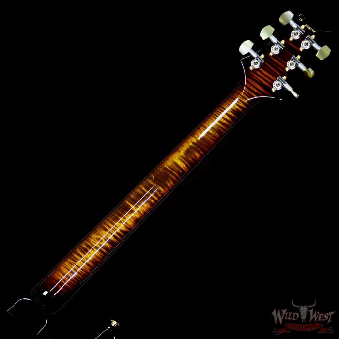 PRS Wood Library Artist Package Quilt Top Custom 24/08 Ebony Fretboard Flame Neck Black Gold Burst - Image 11