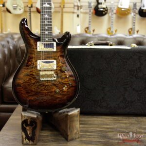 PRS Wood Library Artist Package Quilt Top Custom 24/08 Ebony Fretboard Flame Neck Black Gold Burst - Image 13