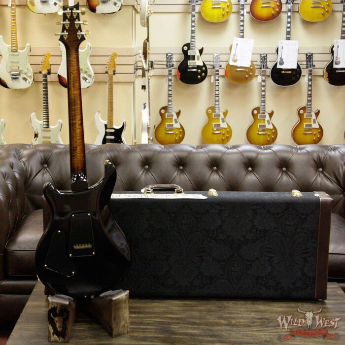 PRS Wood Library Artist Package Quilt Top Custom 24/08 Ebony Fretboard Flame Neck Black Gold Burst - Image 14