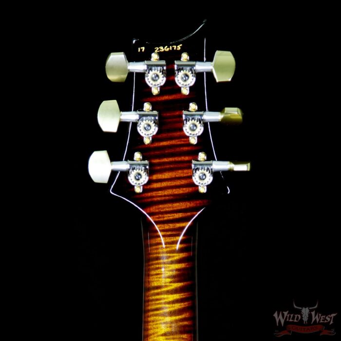 PRS Wood Library Artist Package Quilt Top Custom 24/08 Ebony Fretboard Flame Neck Black Gold Burst - Image 10