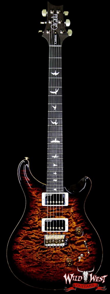 PRS Wood Library Artist Package Quilt Top Custom 24/08 Ebony Fretboard Flame Neck Black Gold Burst