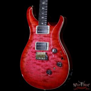 PRS Wood Library Artist Package Quilt Top P24 Custom 24 Piezo Brazilian Rosewood Board Bonnie Pink Cherry Burst - Image 2
