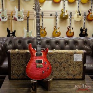 PRS Wood Library Artist Package Quilt Top P24 Custom 24 Piezo Brazilian Rosewood Board Bonnie Pink Cherry Burst - Image 10