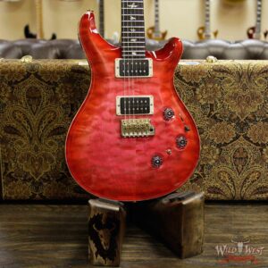 PRS Wood Library Artist Package Quilt Top P24 Custom 24 Piezo Brazilian Rosewood Board Bonnie Pink Cherry Burst - Image 11