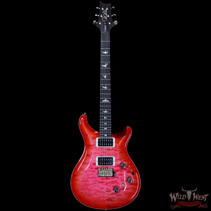 PRS Wood Library Artist Package Quilt Top P24 Custom 24 Piezo Brazilian Rosewood Board Bonnie Pink Cherry Burst - Image 4
