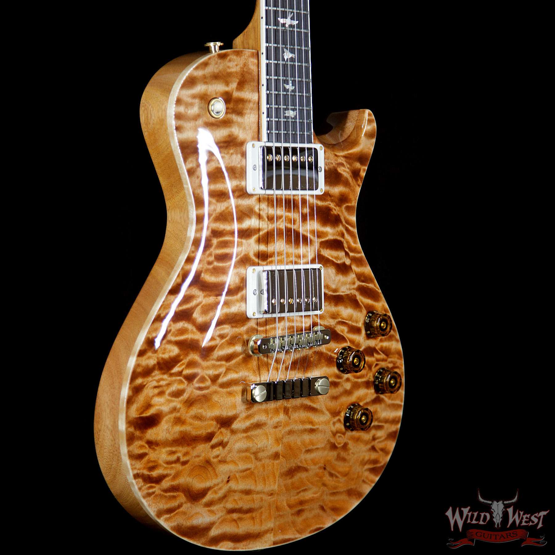 prs-wlap-qt-sc594-copperhead-246487-bl__wwg.jpg PRS Wood Library Artist Package McCarty Singlecut SC 594 Quilt Maple Top Ebony Fretboard Copperhead - Image 4