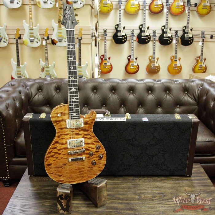PRS Wood Library Artist Package McCarty Singlecut SC 594 Quilt Maple Top Ebony Fretboard Copperhead - Image 12