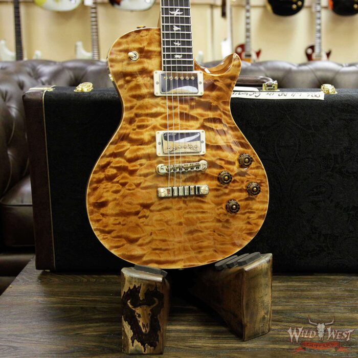 PRS Wood Library Artist Package McCarty Singlecut SC 594 Quilt Maple Top Ebony Fretboard Copperhead - Image 13