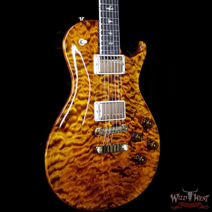 PRS Wood Library Artist Package McCarty Singlecut SC 594 Quilt Top Ebony Fretboard Yellow Tiger - Image 4