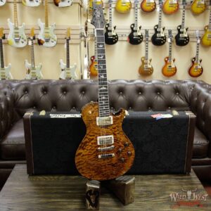 PRS Wood Library Artist Package McCarty Singlecut SC 594 Quilt Top Ebony Fretboard Yellow Tiger - Image 12