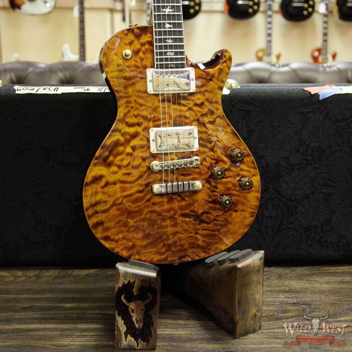 PRS Wood Library Artist Package McCarty Singlecut SC 594 Quilt Top Ebony Fretboard Yellow Tiger - Image 13