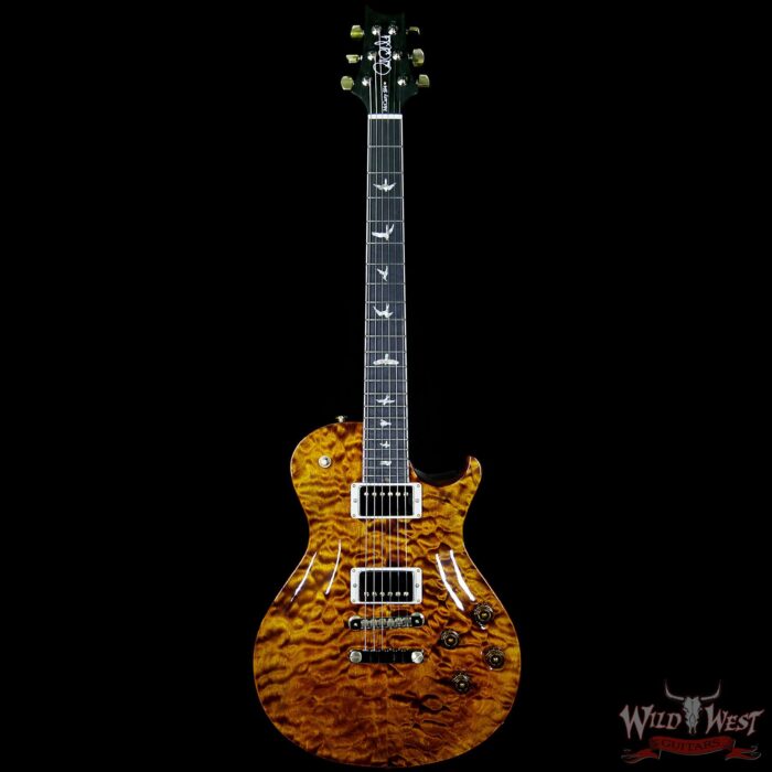 PRS Wood Library Artist Package McCarty Singlecut SC 594 Quilt Top Ebony Fretboard Yellow Tiger - Image 5