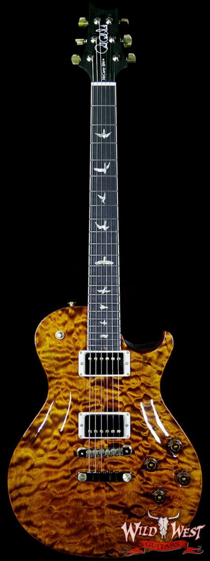 PRS Wood Library Artist Package McCarty Singlecut SC 594 Quilt Top Ebony Fretboard Yellow Tiger