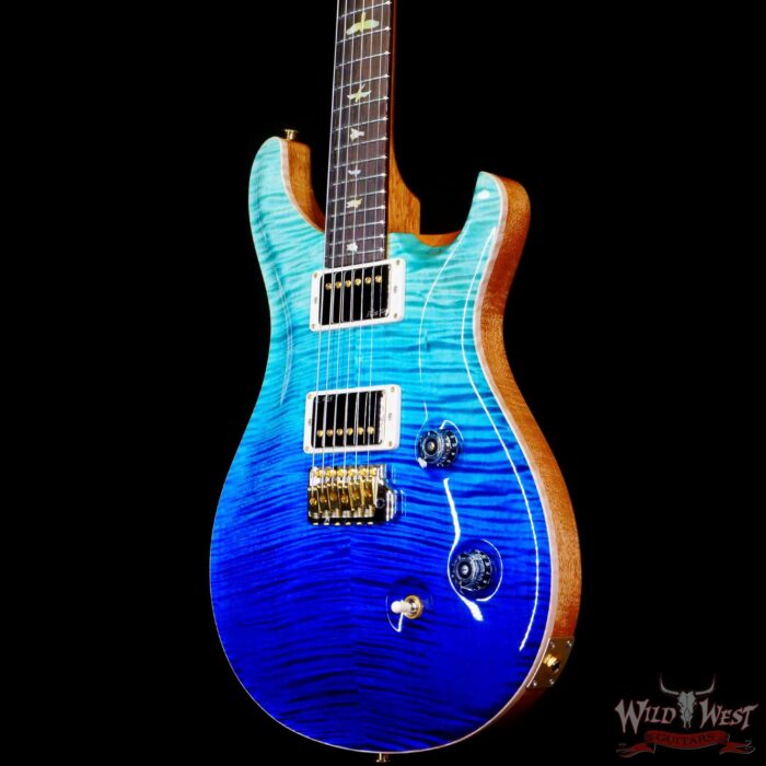 Paul Reed Smith PRS Wood Library 10 Top Custom 24 Brazilian Rosewood Fingerboard Blue Fade (US Only / No International Shipping) - Image 2