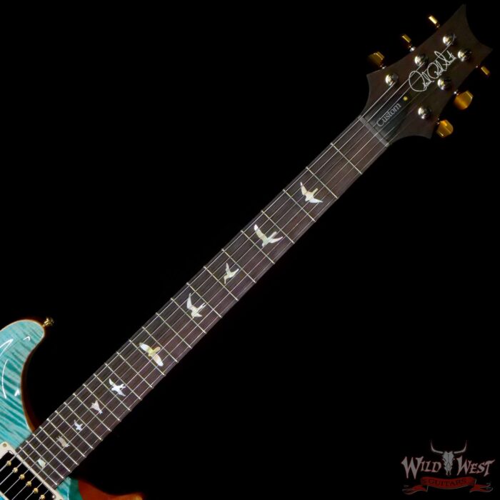 Paul Reed Smith PRS Wood Library 10 Top Custom 24 Brazilian Rosewood Fingerboard Blue Fade (US Only / No International Shipping) - Image 4