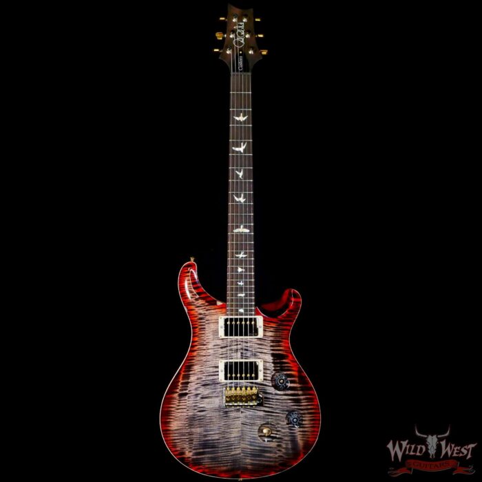 Paul Reed Smith PRS Wood Library 10 Top Custom 24 Brazilian Rosewood Fingerboard Charcoal Cherry Burst (US Only / No International Shipping) - Image 3