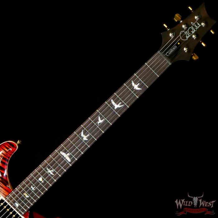 Paul Reed Smith PRS Wood Library 10 Top Custom 24 Brazilian Rosewood Fingerboard Charcoal Cherry Burst (US Only / No International Shipping) - Image 4