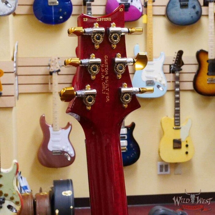 Paul Reed Smith PRS Wood Library 10 Top Custom 24 Brazilian Rosewood Fingerboard Charcoal Cherry Burst (US Only / No International Shipping) - Image 10