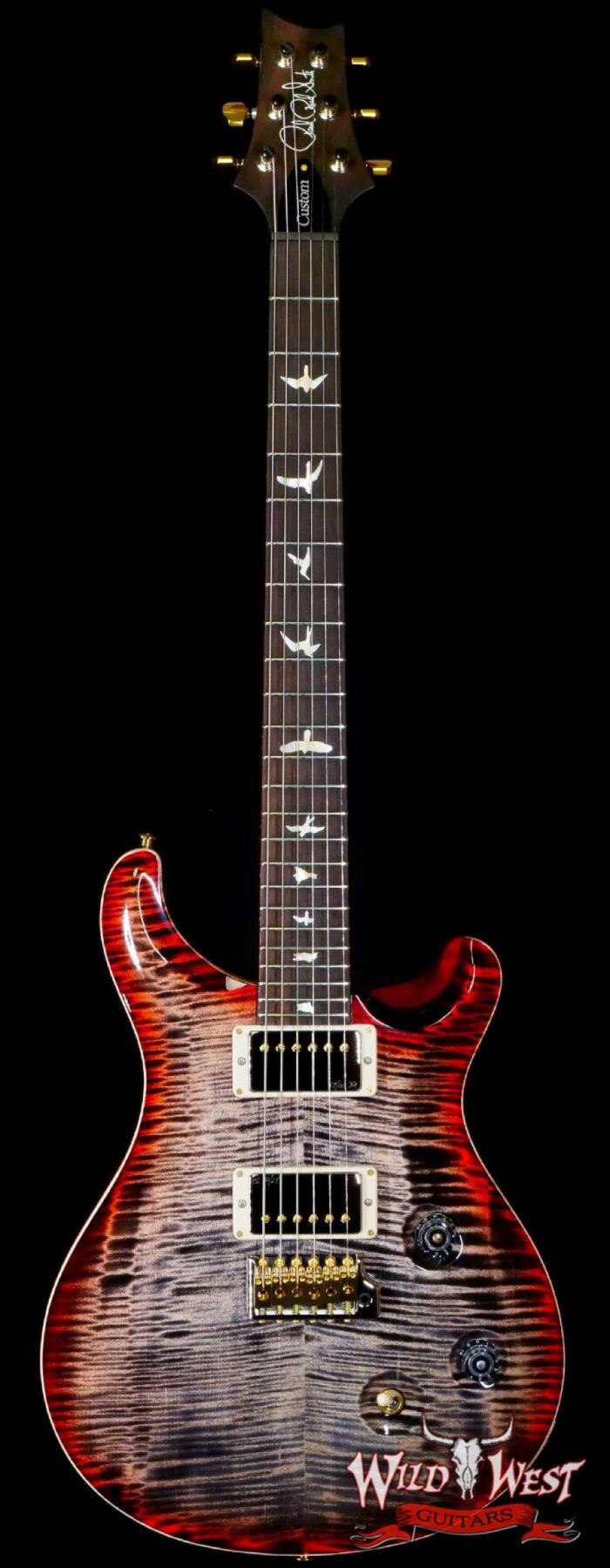 Paul Reed Smith PRS Wood Library 10 Top Custom 24 Brazilian Rosewood Fingerboard Charcoal Cherry Burst (US Only / No International Shipping) - Image 1