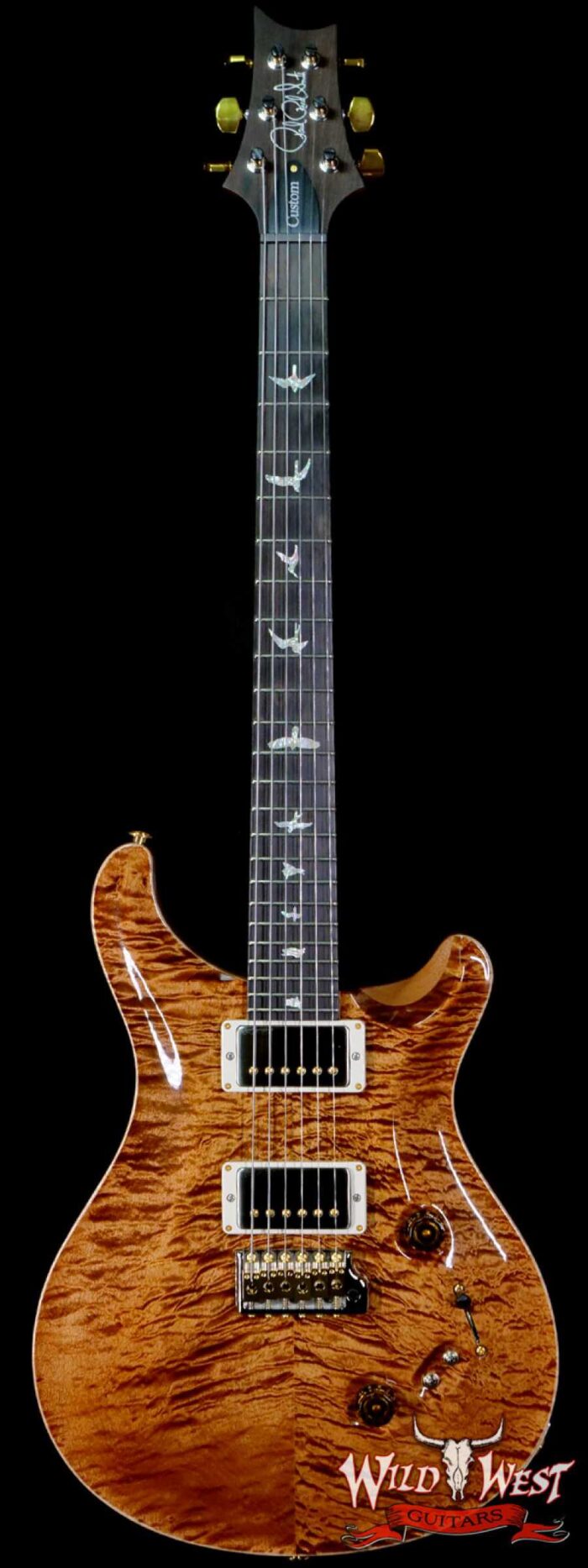 Paul Reed Smith Wood Library 10 Top Custom 24-08 Roasted Flame Maple Neck Brazilian Rosewood Board Copperhead - Image 1