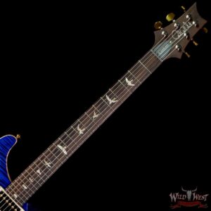 Paul Reed Smith Wood Library 10 Top Custom 24-08 Roasted Flame Maple Neck Brazilian Rosewood Board Violet Blue Burst - Image 4