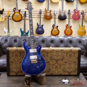 Paul Reed Smith Wood Library 10 Top Custom 24-08 Roasted Flame Maple Neck Brazilian Rosewood Board Violet Blue Burst - Image 6