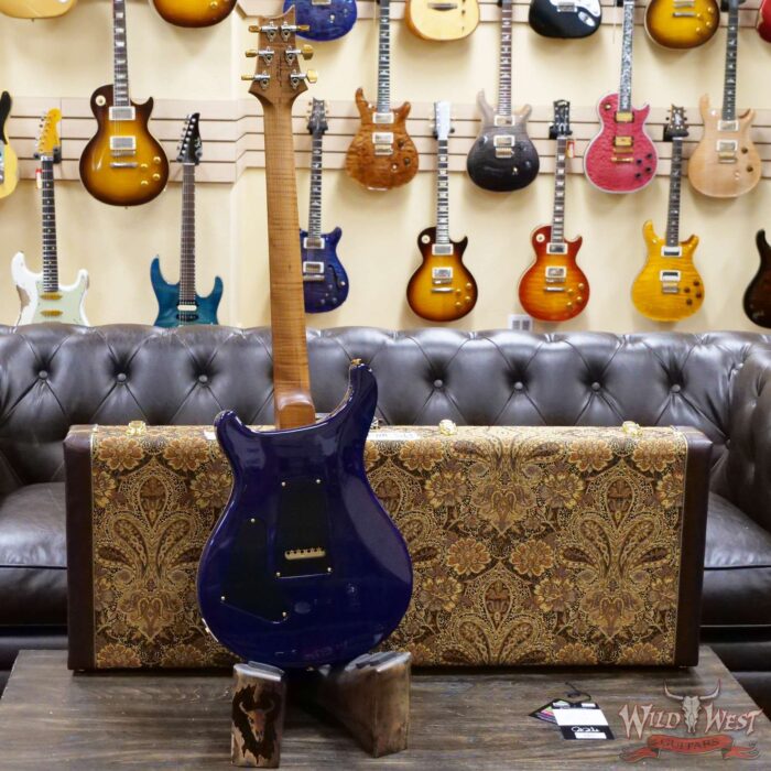 Paul Reed Smith Wood Library 10 Top Custom 24-08 Roasted Flame Maple Neck Brazilian Rosewood Board Violet Blue Burst - Image 9