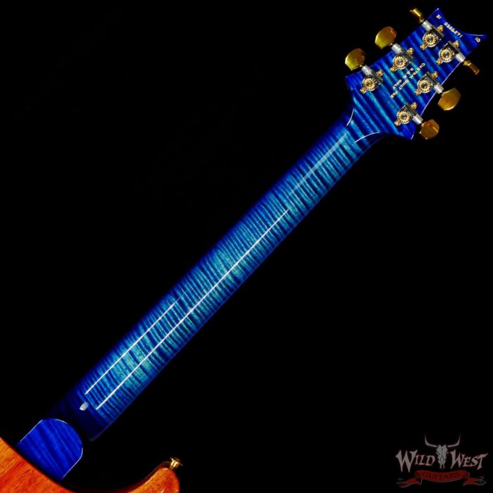 Paul Reed Smith Wood Library 10 Top Hollowbody I Piezo Flame Neck Brazilian Rosewood Board River Blue Burst - Image 5