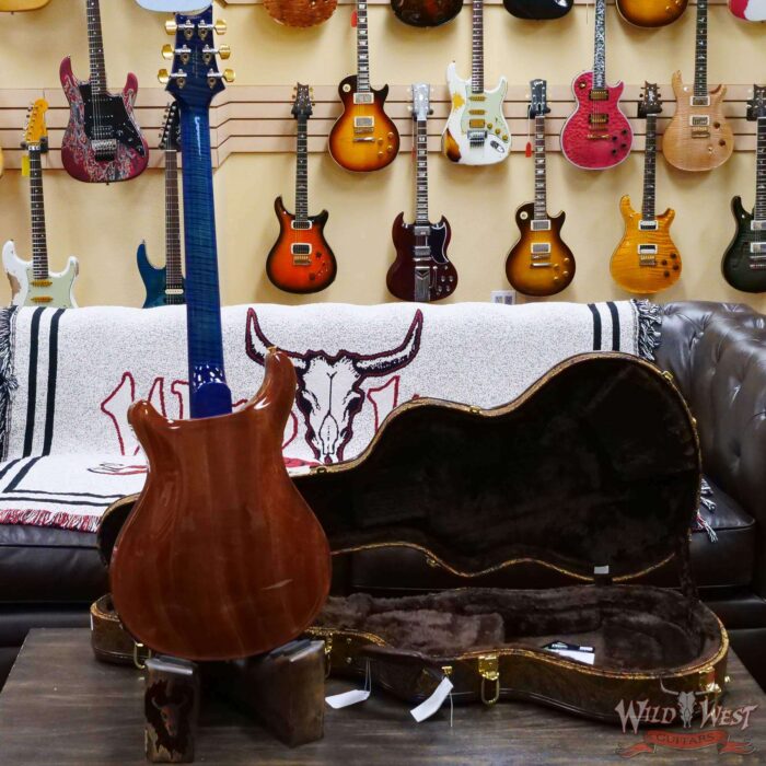Paul Reed Smith Wood Library 10 Top Hollowbody I Piezo Flame Neck Brazilian Rosewood Board River Blue Burst - Image 9