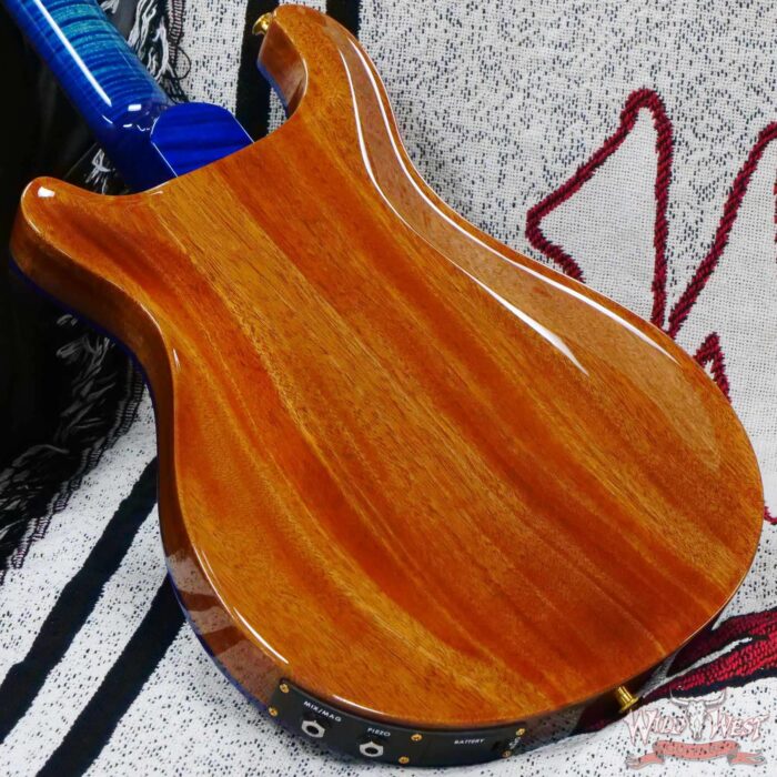 Paul Reed Smith Wood Library 10 Top Hollowbody I Piezo Flame Neck Brazilian Rosewood Board River Blue Burst - Image 11