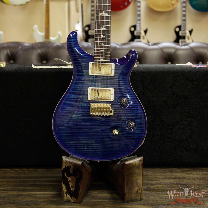 PRS Wood Library Artist Package Custom 24 Fatback Flame Neck Brazilian Rosewood Board River Blue - Image 10
