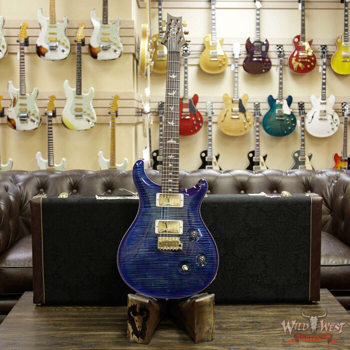 PRS Wood Library Artist Package Custom 24 Fatback Flame Neck Brazilian Rosewood Board River Blue - Image 11
