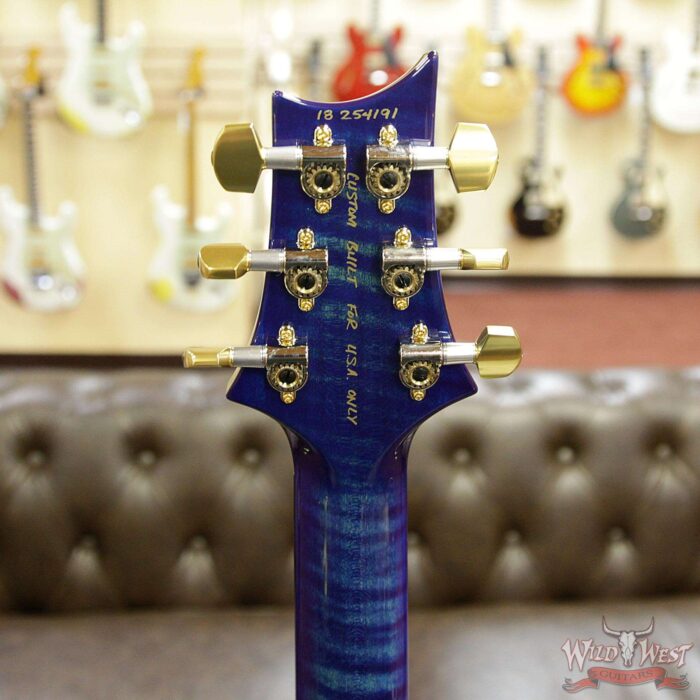 PRS Wood Library Artist Package Custom 24 Fatback Flame Neck Brazilian Rosewood Board River Blue - Image 13