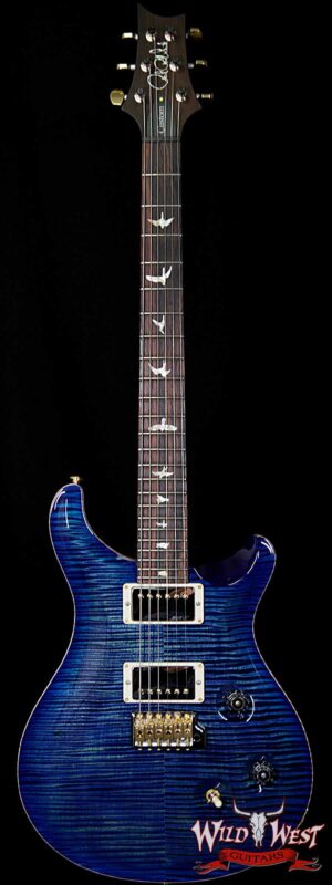 PRS Wood Library Artist Package Custom 24 Fatback Flame Neck Brazilian Rosewood Board River Blue