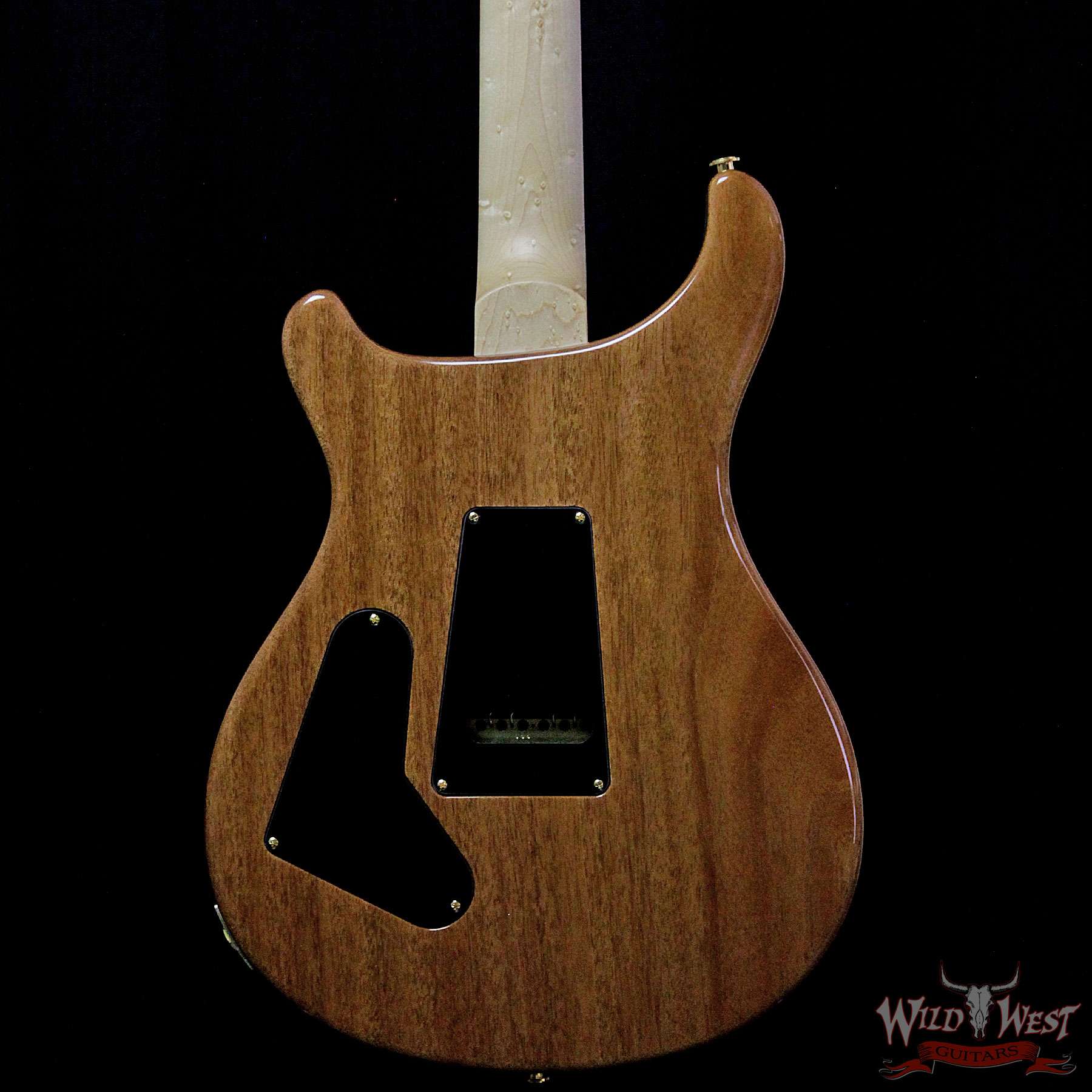 prs-wlq10-cu24fb-birdeyebrz-bluefade-254137-bbb__wwg.jpg PRS Wood Library 10 Top Custom 24 Fatback Quilt Top Birdseye Neck Brazilian Rosewood Board Blue Fade - Image 7