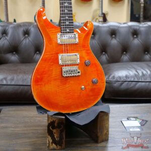 Paul Reed Smith PRS Wild West Guitars Special Run Flame Top Black Neck CE 24 Orange 312905 - Image 7