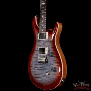 PRS Wild West Guitars Special Run Flame Top Black Neck CE 24 Faded Gray Black Cherry Burst 314496 - Image 2