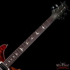 PRS Wild West Guitars Special Run Flame Top Black Neck CE 24 Faded Gray Black Cherry Burst 314496 - Image 4