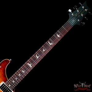 PRS Wild West Guitars Special Run Flame Top Black Neck CE 24 57/08 Pickups Violin Amber Burst 319830 - Image 4