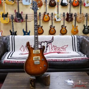 PRS Wild West Guitars Special Run Flame Top Black Neck CE 24 57/08 Pickups Violin Amber Burst 319830 - Image 5