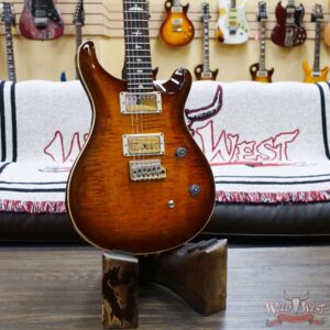 PRS Wild West Guitars Special Run Flame Top Black Neck CE 24 57/08 Pickups Violin Amber Burst 319830 - Image 7