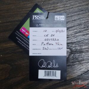 PRS Wild West Guitars Special Run Flame Top Black Neck CE 24 57/08 Pickups Violin Amber Burst 319830 - Image 11