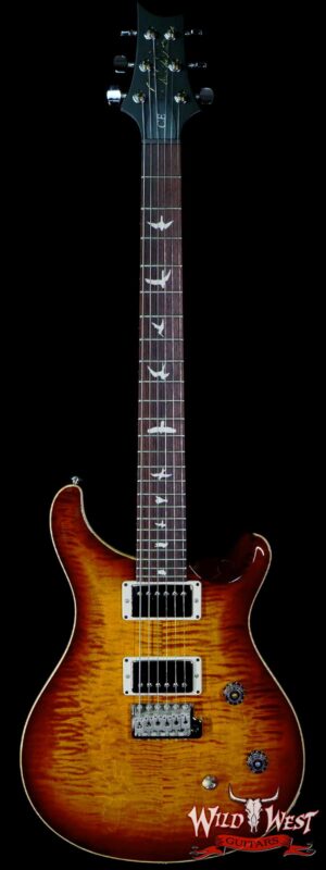 PRS Wild West Guitars Special Run Flame Top Black Neck CE 24 57/08 Pickups Violin Amber Burst 319830