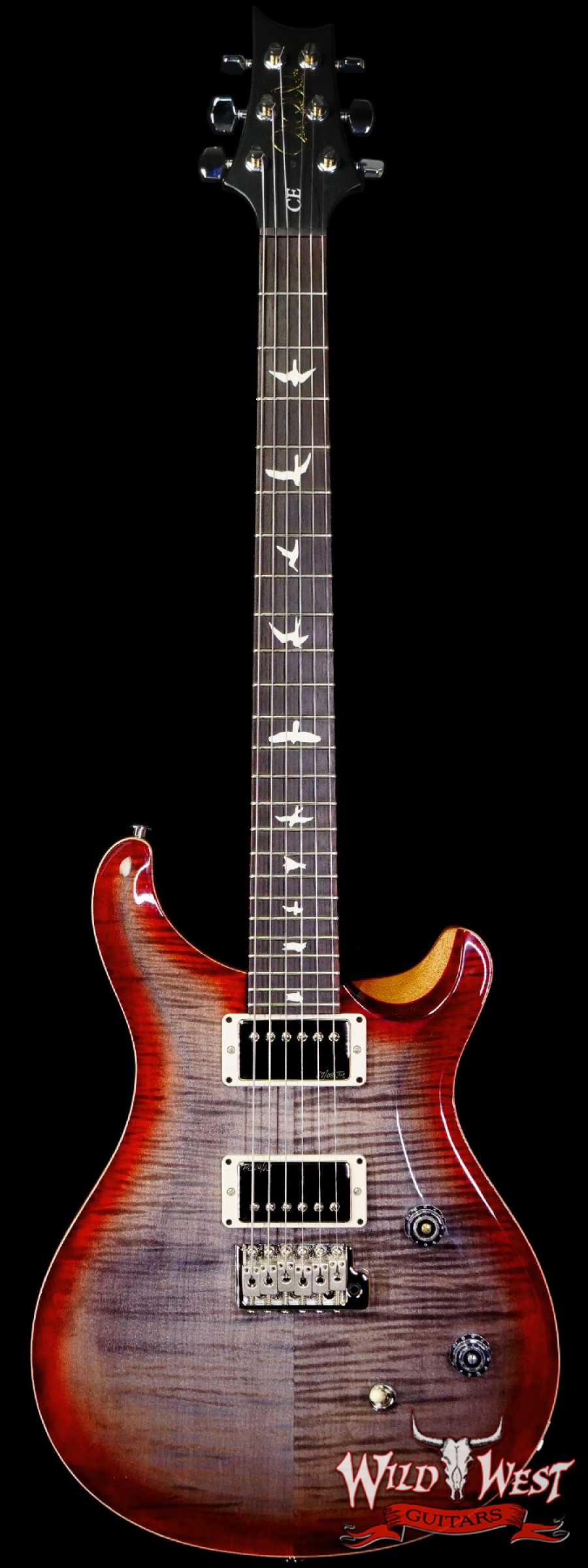 prs-wwg-ce24-358017-main__wwg_large.jpg Paul Reed Smith PRS Wild West Guitars 2023 Special Run CE 24 Painted Black Neck 57/08 Pickups Faded Grey Black Cherry Burst - Image 1