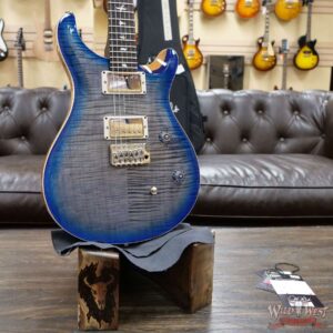 PRS Wild West Guitars Special Run Flame Top Black Neck CE 24 Faded Grey Black Blue Burst 314459 - Image 7